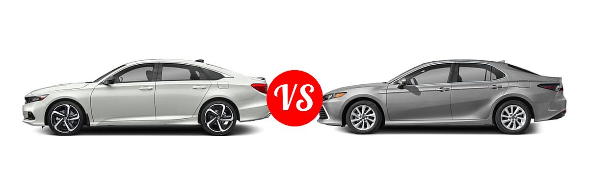 2021 Honda Accord Sedan LX vs. 2021 Toyota Camry Sedan LE - Side Comparison