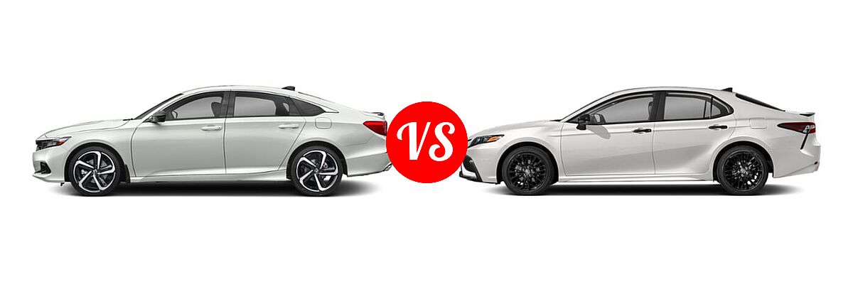 2021 Honda Accord Sedan LX vs. 2021 Toyota Camry Sedan SE Nightshade - Side Comparison