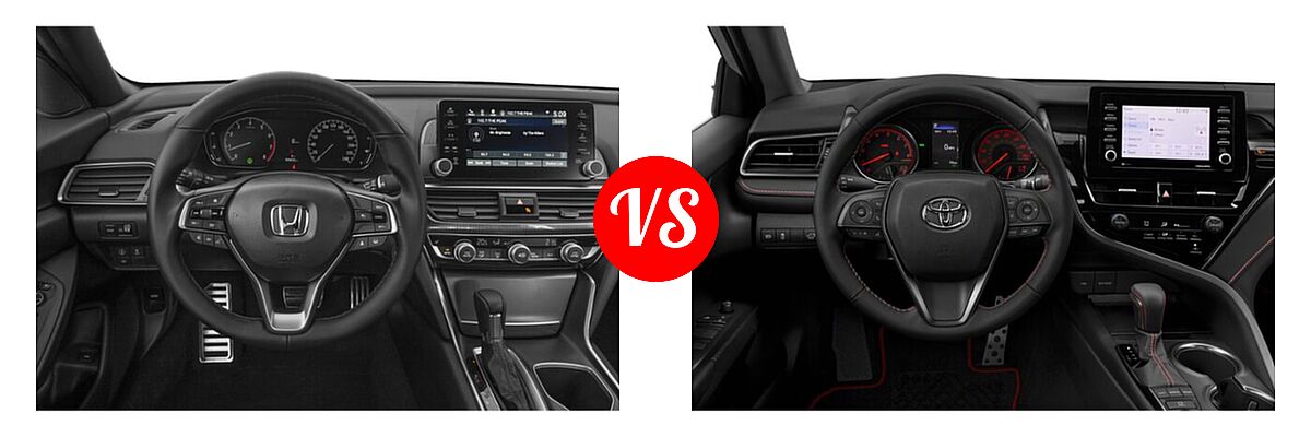 2021 Honda Accord Sedan EX-L vs. 2021 Toyota Camry Sedan TRD V6 - Dashboard Comparison