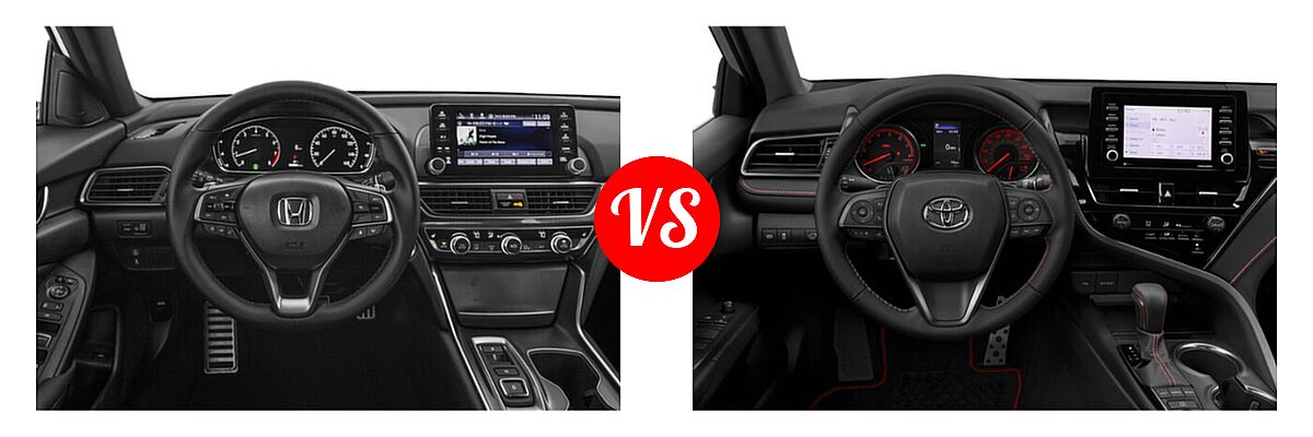 2021 Honda Accord Sedan Sport vs. 2021 Toyota Camry Sedan TRD V6 - Dashboard Comparison