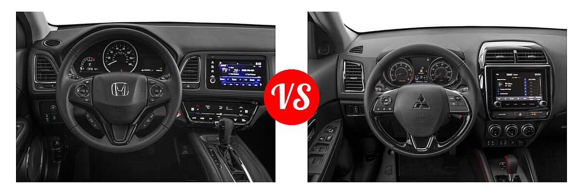 2021 Honda HR-V SUV EX-L vs. 2021 Mitsubishi Outlander Sport SUV BE - Dashboard Comparison