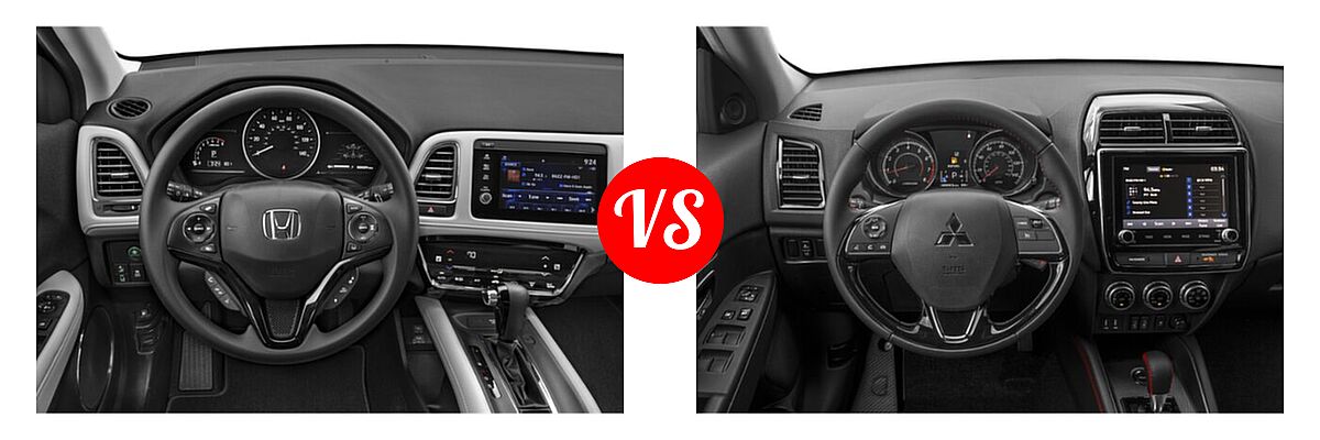 2021 Honda HR-V SUV EX vs. 2021 Mitsubishi Outlander Sport SUV BE - Dashboard Comparison