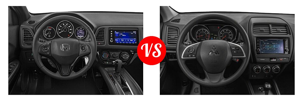 2021 Honda HR-V SUV Sport vs. 2021 Mitsubishi Outlander Sport SUV S - Dashboard Comparison