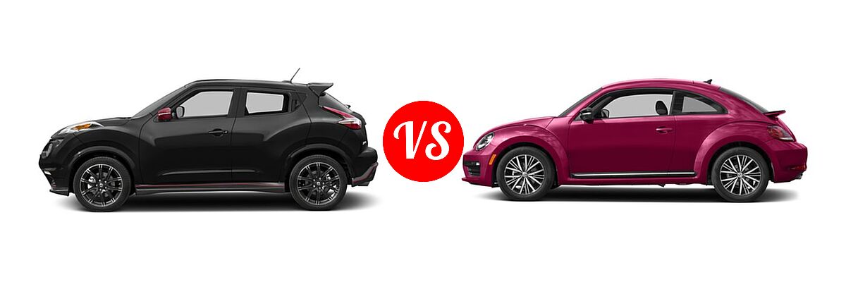 2017 Nissan Juke Hatchback NISMO vs. 2017 Volkswagen Beetle Hatchback #PinkBeetle - Side Comparison