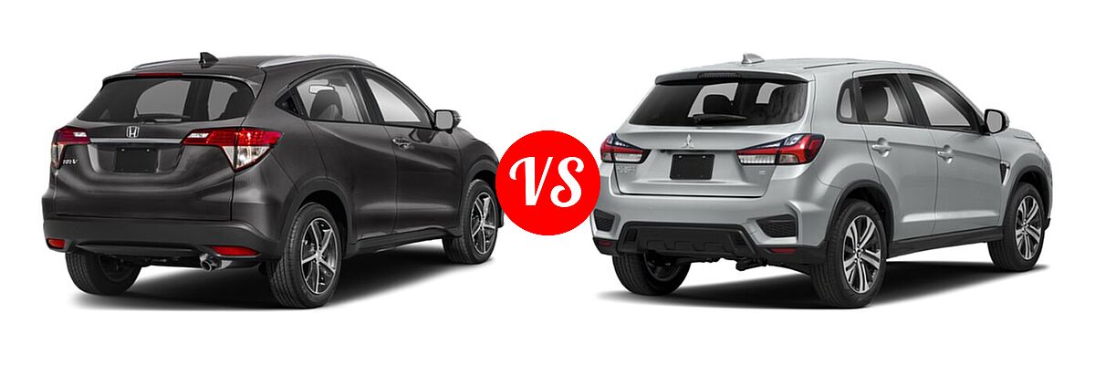 2021 Honda HR-V SUV EX-L vs. 2021 Mitsubishi Outlander Sport SUV GT / SE - Rear Right Comparison