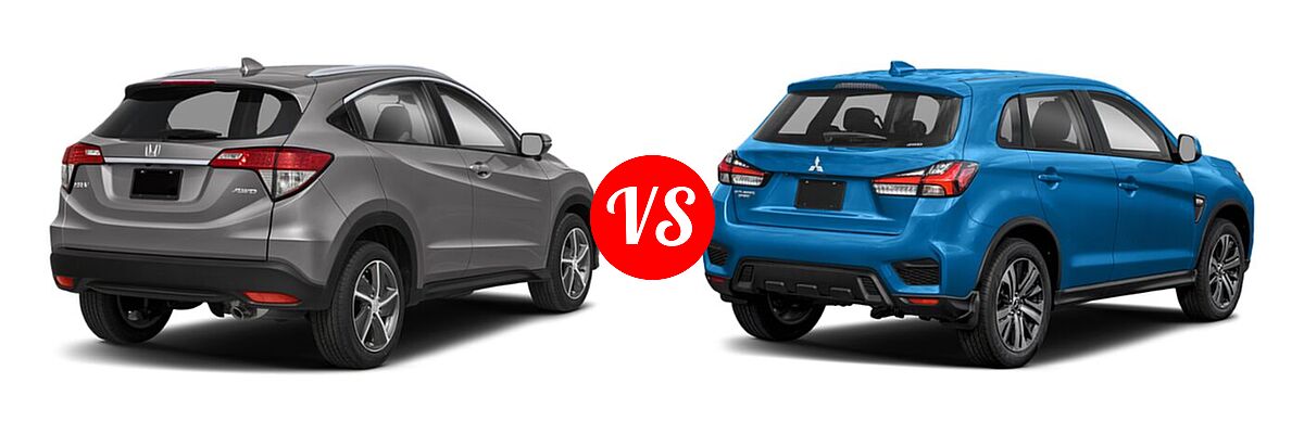 2021 Honda HR-V SUV EX vs. 2021 Mitsubishi Outlander Sport SUV ES / LE - Rear Right Comparison