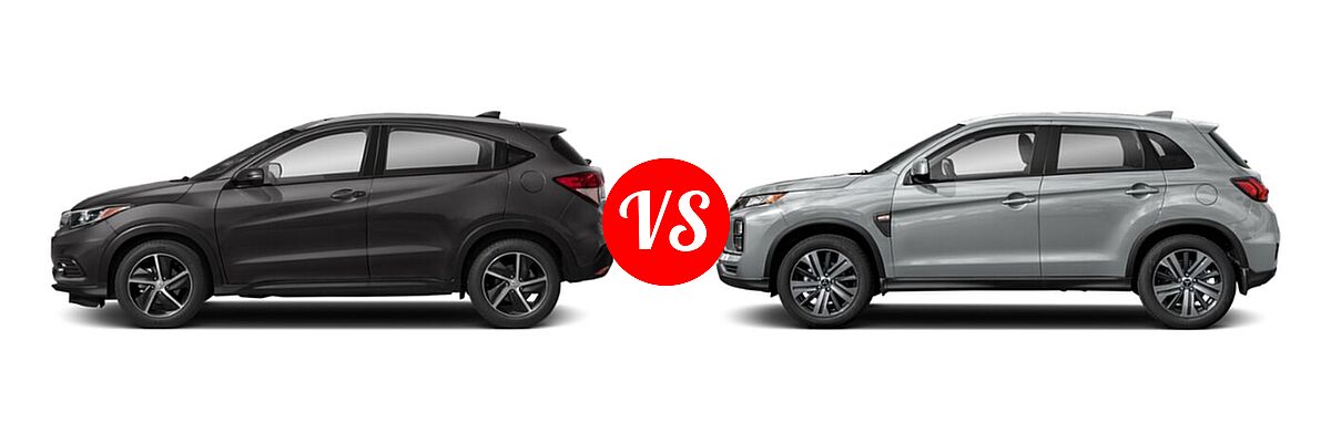 2021 Honda HR-V SUV EX vs. 2021 Mitsubishi Outlander Sport SUV S - Side Comparison