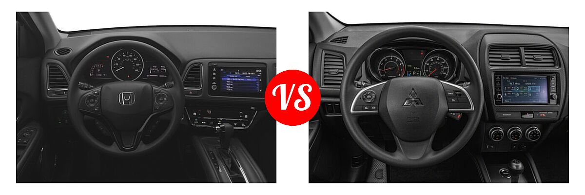 2021 Honda HR-V SUV EX vs. 2021 Mitsubishi Outlander Sport SUV S - Dashboard Comparison