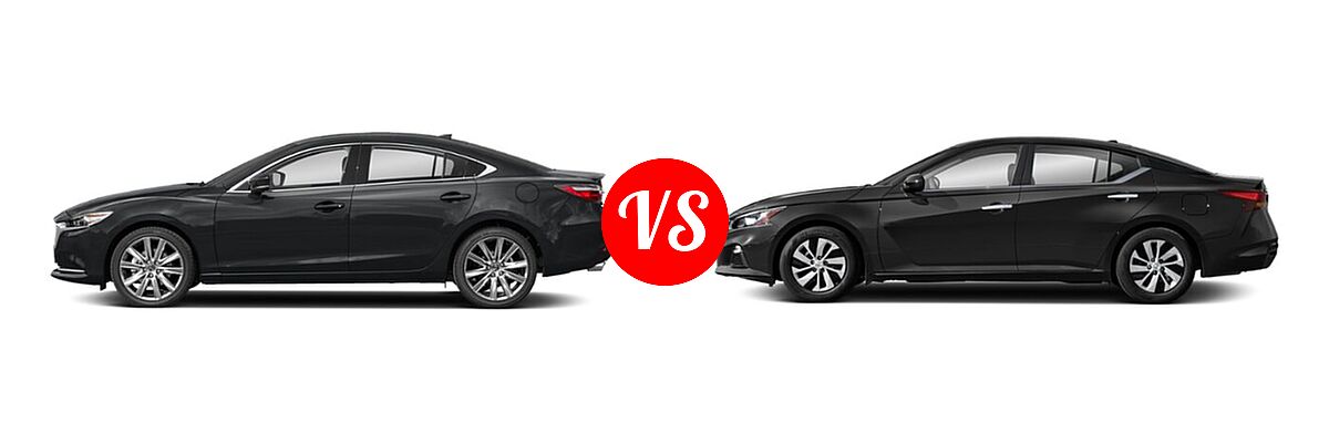 2021 Mazda 6 Sedan Signature vs. 2021 Nissan Altima Sedan 2.5 S - Side Comparison