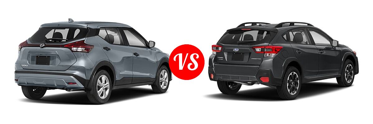2021 Nissan Kicks SUV S / SV vs. 2021 Subaru Crosstrek SUV CVT / Manual - Rear Right Comparison