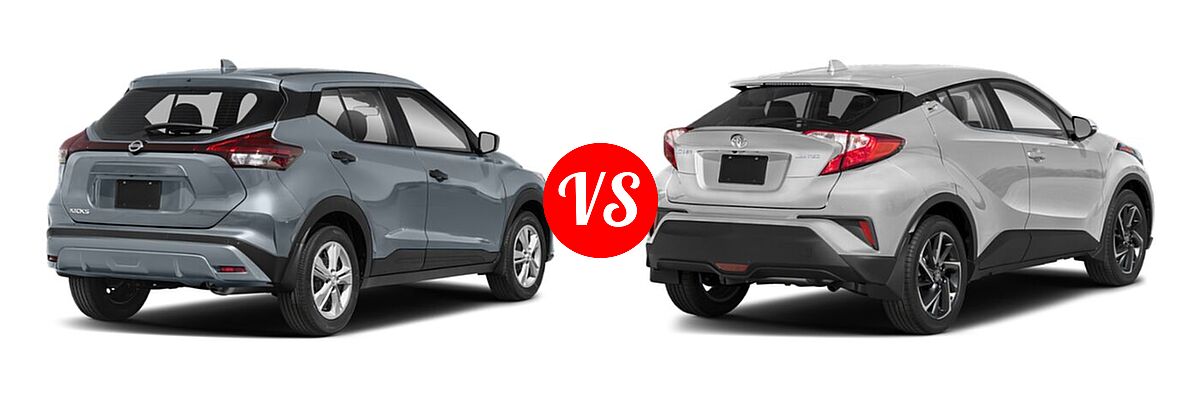 2021 Nissan Kicks SUV S / SV vs. 2021 Toyota C-HR SUV Limited - Rear Right Comparison