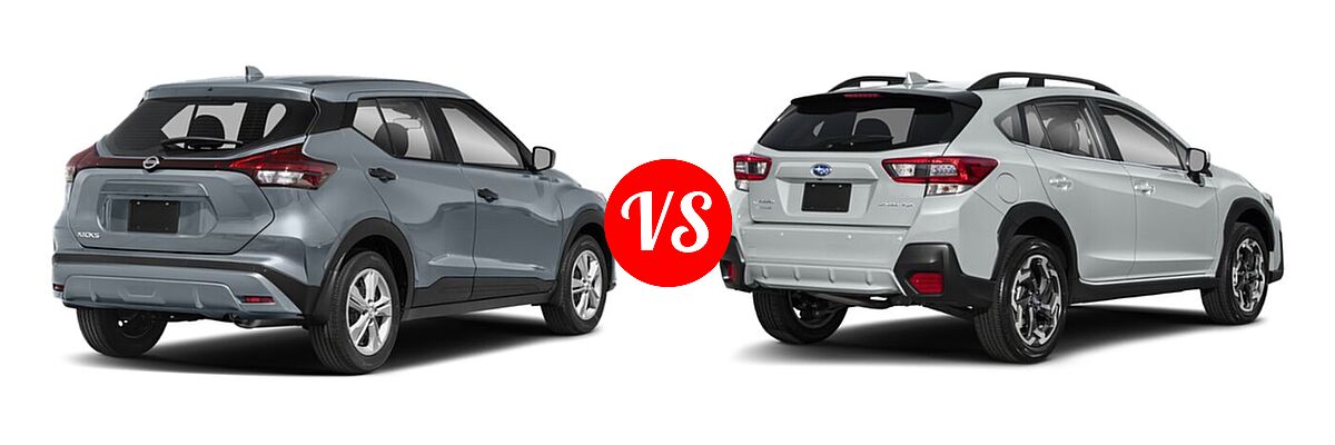 2021 Nissan Kicks SUV S / SV vs. 2021 Subaru Crosstrek SUV Limited - Rear Right Comparison