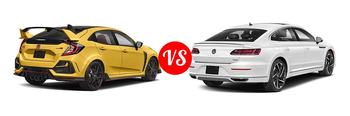 2021 Honda Civic Type R Hatchback Limited Edition vs. 2021 Volkswagen Arteon Hatchback SEL Premium R-Line / SEL R-Line - Rear Right Comparison