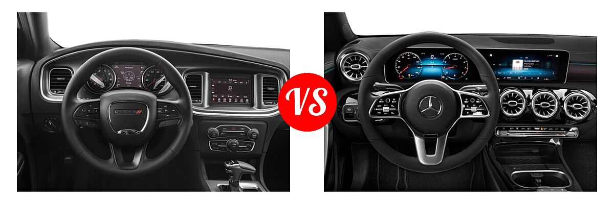 2022 Dodge Charger Sedan GT vs. 2022 Mercedes-Benz CLA-Class Sedan CLA 250 - Dashboard Comparison