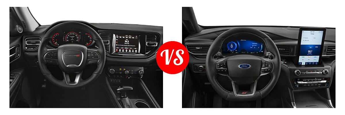 2021 Dodge Durango SUV SXT vs. 2021 Ford Explorer SUV ST - Dashboard Comparison