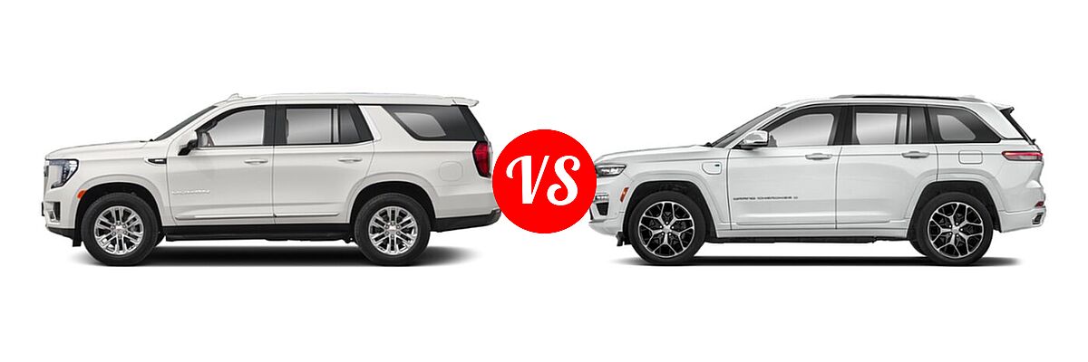 2022 GMC Yukon vs. 2022 Jeep Grand Cherokee 4xe - Side Comparison