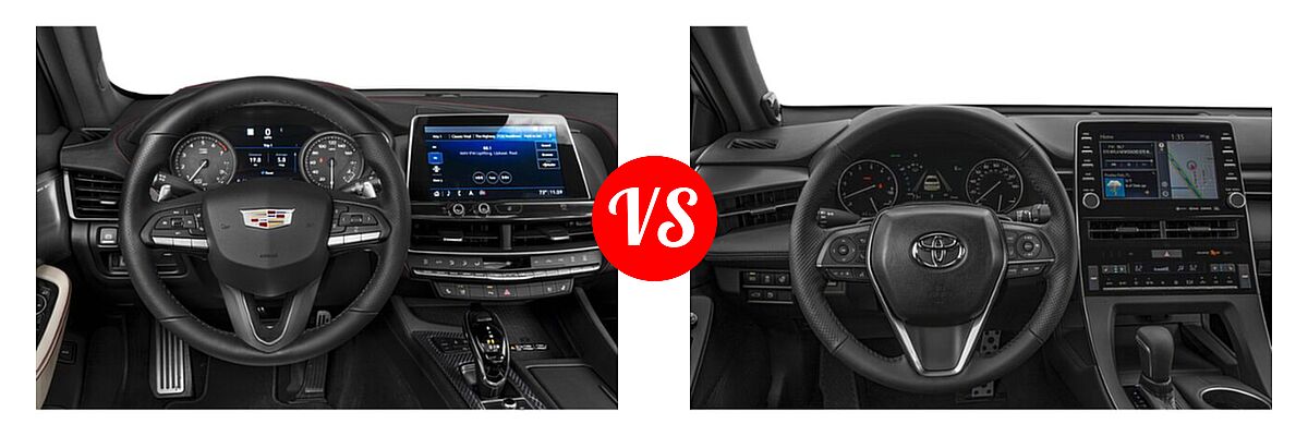 2022 Cadillac CT5 Sedan Luxury / Premium Luxury / Sport vs. 2022 Toyota Avalon Sedan Touring - Dashboard Comparison