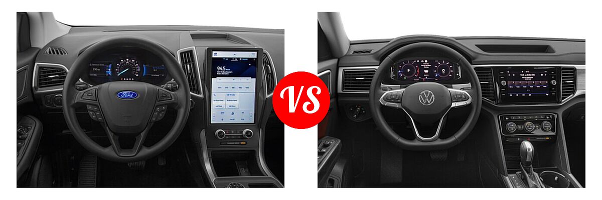 2022 Ford Edge SUV ST-Line vs. 2022 Volkswagen Atlas SUV 2.0T SEL / 3.6L V6 SEL - Dashboard Comparison
