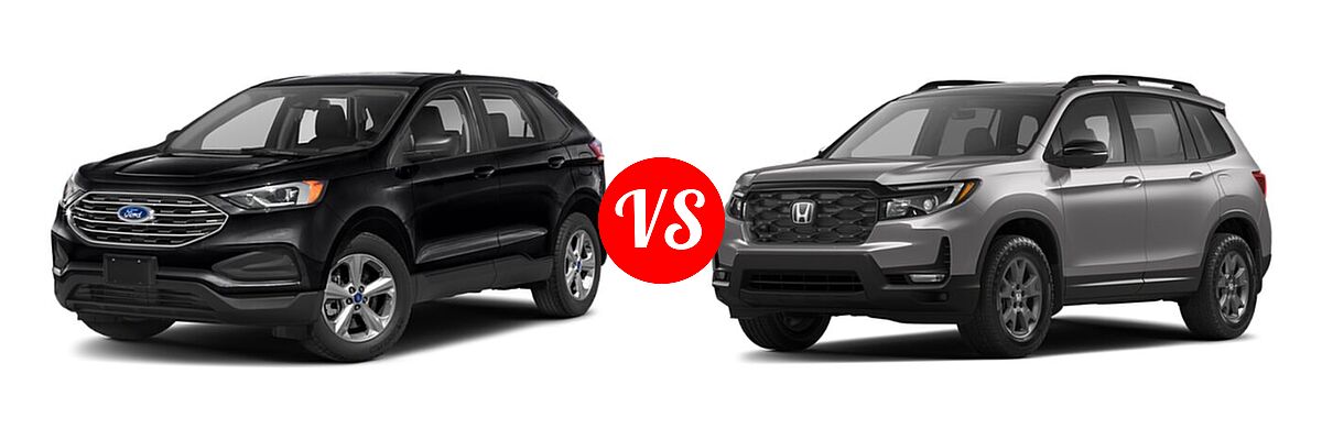 2022 Ford Edge SUV ST-Line vs. 2022 Honda Passport SUV EX-L - Front Left Comparison