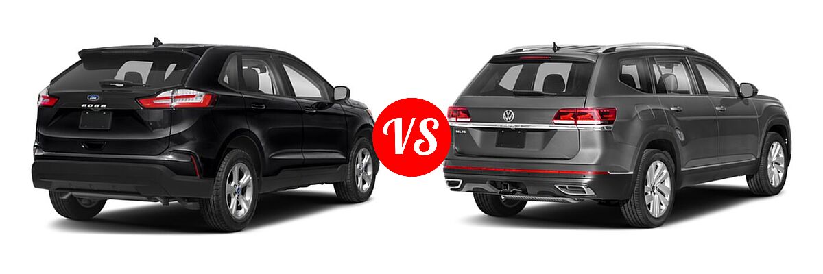 2022 Ford Edge SUV ST-Line vs. 2022 Volkswagen Atlas SUV 2.0T SEL / 3.6L V6 SEL - Rear Right Comparison