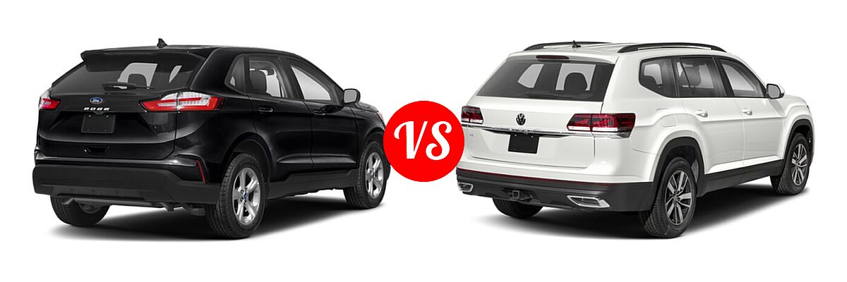 2022 Ford Edge SUV ST-Line vs. 2022 Volkswagen Atlas SUV 2.0T SE / 2.0T SE w/Technology / 3.6L V6 SE w/Technology - Rear Right Comparison