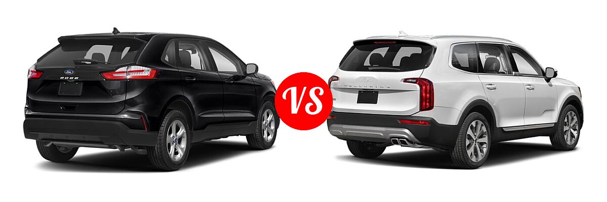 2022 Ford Edge SUV ST-Line vs. 2022 Kia Telluride SUV S - Rear Right Comparison