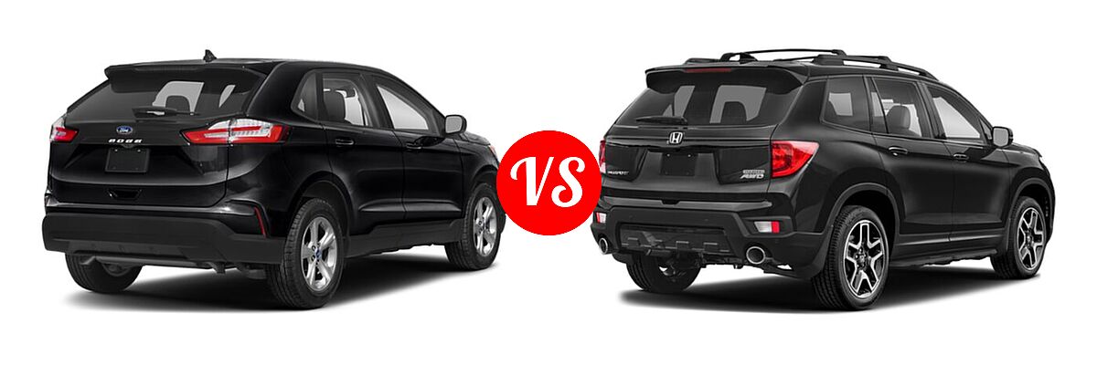 2022 Ford Edge SUV ST-Line vs. 2022 Honda Passport SUV Elite - Rear Right Comparison