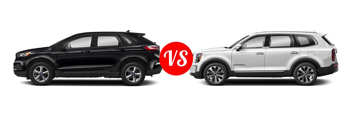 2022 Ford Edge SUV ST-Line vs. 2022 Kia Telluride SUV S - Side Comparison