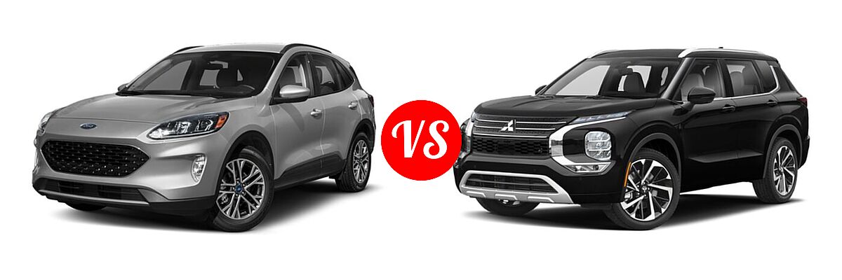 2022 Ford Escape SUV S / SE vs. 2022 Mitsubishi Outlander SUV SEL / SEL Launch Edition - Front Left Comparison