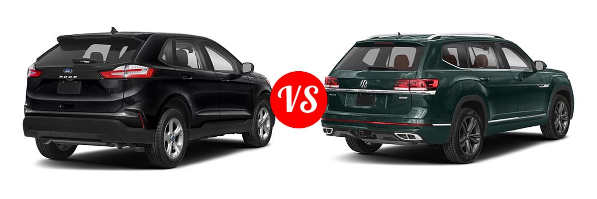 2022 Ford Edge SUV SE / ST vs. 2022 Volkswagen Atlas SUV 3.6L V6 SEL R-Line - Rear Right Comparison