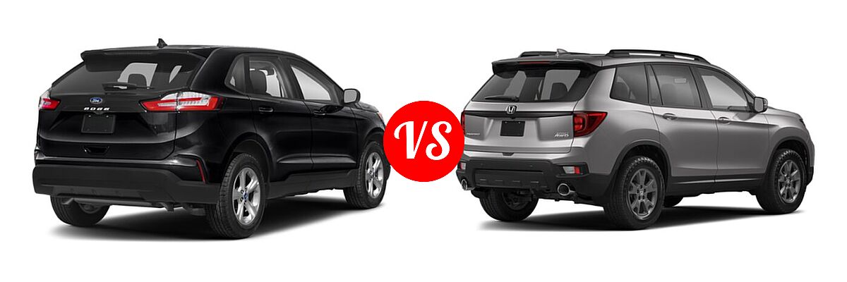 2022 Ford Edge SUV SE / ST vs. 2022 Honda Passport SUV EX-L - Rear Right Comparison