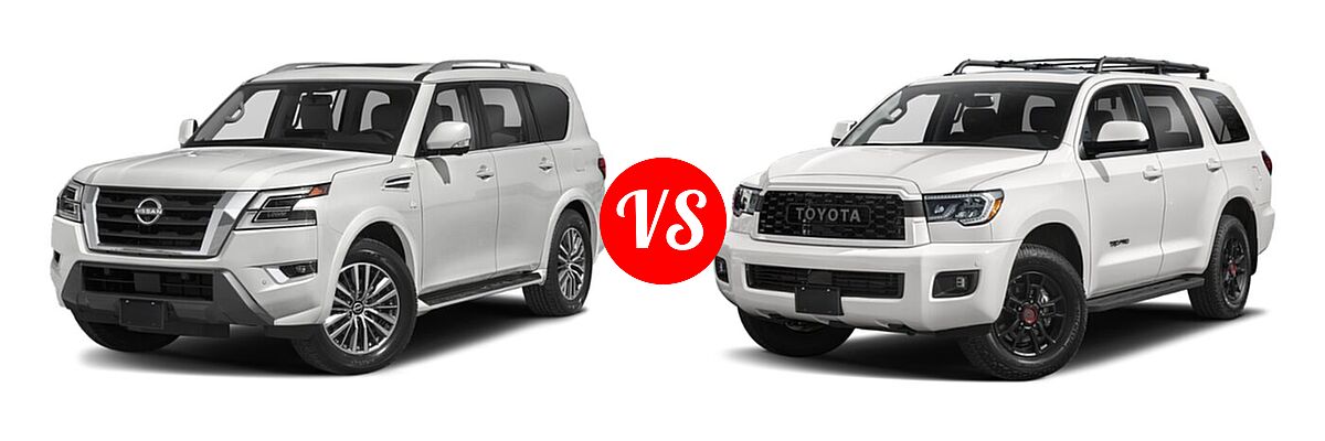 2022 Nissan Armada SUV SL vs. 2022 Toyota Sequoia SUV TRD Pro - Front Left Comparison