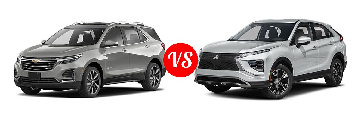 2022 Chevrolet Equinox SUV LS / LT / Premier / RS vs. 2022 Mitsubishi Eclipse Cross SUV SE - Front Left Comparison