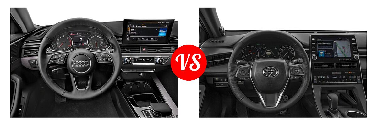 2022 Audi A4 Sedan Premium / Premium Plus / Prestige / S line Premium / S line Premium Plus / S line Prestige vs. 2022 Toyota Avalon Sedan Touring - Dashboard Comparison