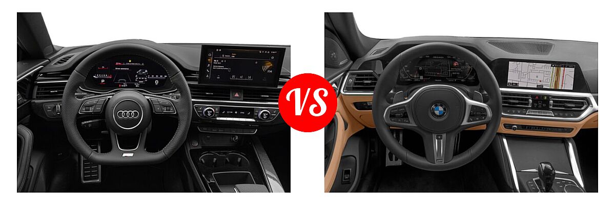 2022 Audi S5 Hatchback Premium / Premium Plus / Prestige vs. 2022 BMW 4 Series Gran Coupe M440i Hatchback M440i xDrive - Dashboard Comparison