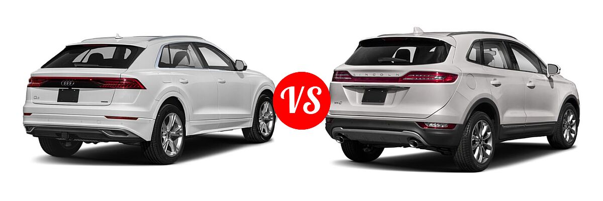 2022 Audi Q8 SUV Premium / Premium Plus / Prestige vs. 2019 Lincoln MKC SUV Black Label / FWD / Reserve / Select / Standard - Rear Right Comparison