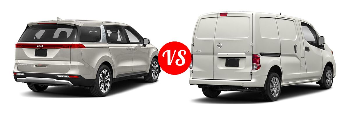 2022 Kia Cadenza Minivan EX vs. 2019 Nissan NV200 Minivan S / SV - Rear Right Comparison