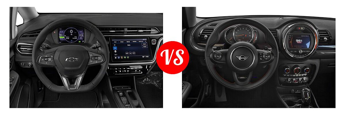 2022 Chevrolet Bolt EV Hatchback Electric 1LT / 2LT vs. 2022 MINI Clubman Hatchback Cooper S - Dashboard Comparison