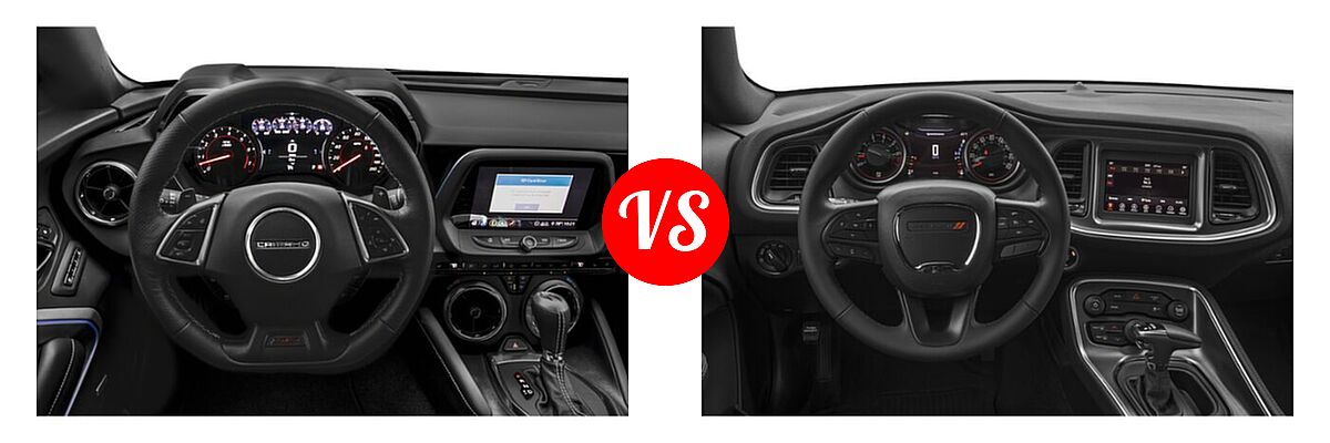 2022 Chevrolet Camaro Coupe 1SS / 2SS vs. 2022 Dodge Challenger Coupe SXT - Dashboard Comparison
