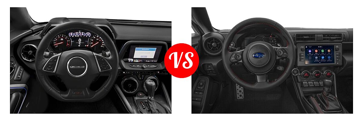 2022 Chevrolet Camaro Coupe 1SS / 2SS vs. 2022 Subaru BRZ Coupe Premium - Dashboard Comparison