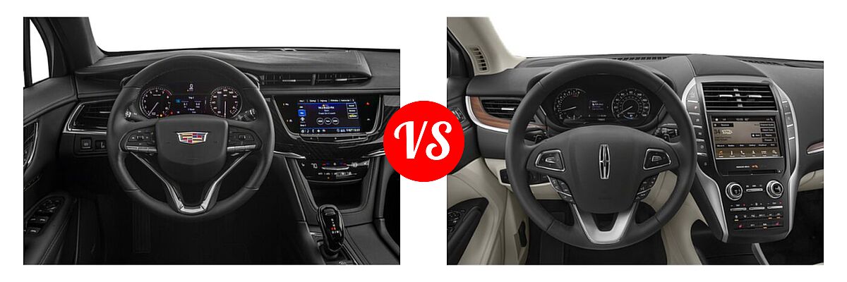2022 Cadillac XT6 SUV Premium Luxury vs. 2019 Lincoln MKC SUV Black Label / FWD / Reserve / Select / Standard - Dashboard Comparison
