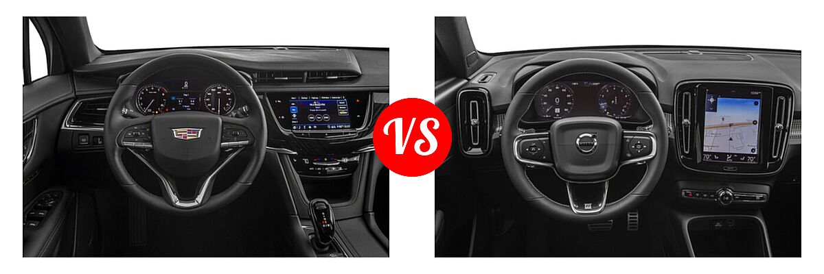 2022 Cadillac XT6 SUV Premium Luxury vs. 2019 Volvo XC40 SUV R-Design - Dashboard Comparison