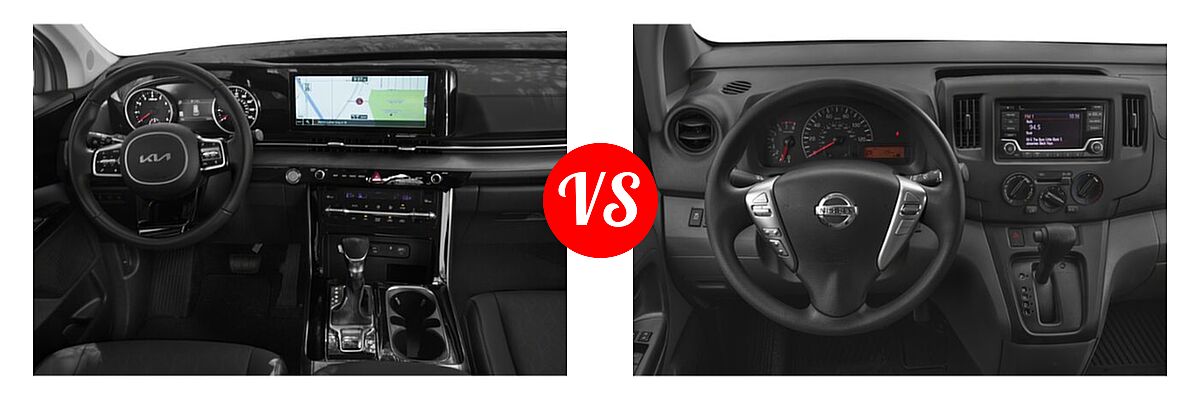 2022 Kia Cadenza Minivan SX vs. 2019 Nissan NV200 Minivan S / SV - Dashboard Comparison