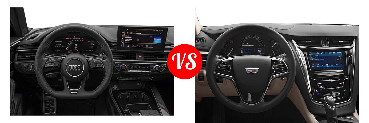 2022 Audi S4 Sedan Premium / Premium Plus / Prestige vs. 2018 Cadillac CTS Sedan AWD / Luxury RWD / Premium Luxury RWD / RWD - Dashboard Comparison