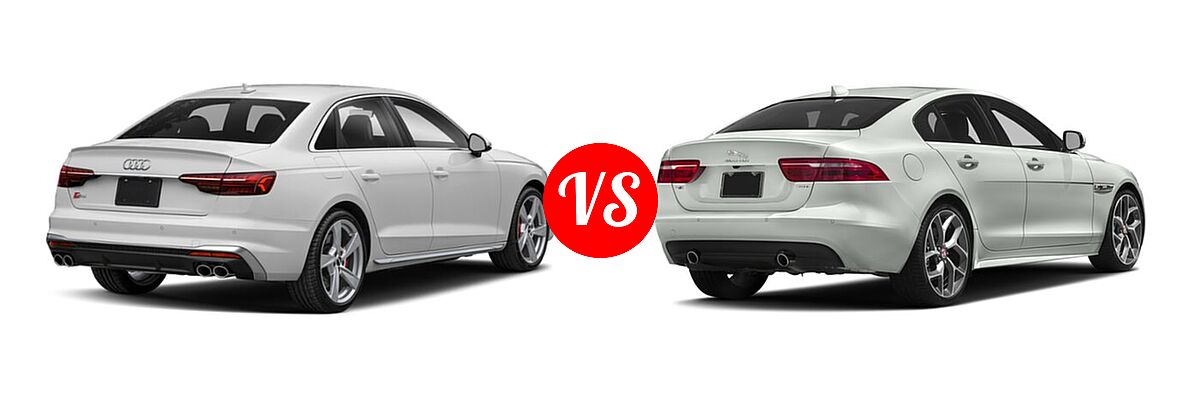 2022 Audi S4 Sedan Premium / Premium Plus / Prestige vs. 2018 Jaguar XE Sedan 25t R-Sport / 30t R-Sport / 35t R-Sport - Rear Right Comparison