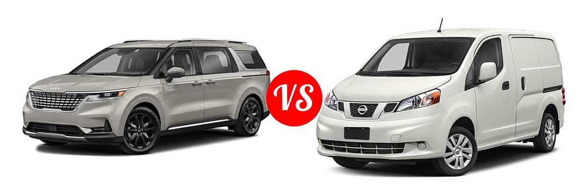 2022 Kia Cadenza Minivan SX vs. 2019 Nissan NV200 Minivan S / SV - Front Left Comparison