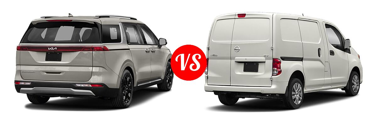 2022 Kia Cadenza Minivan SX vs. 2019 Nissan NV200 Minivan S / SV - Rear Right Comparison