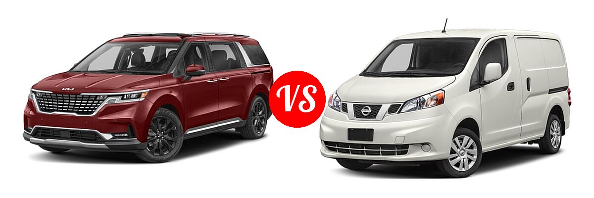 2022 Kia Cadenza Minivan SX Prestige vs. 2019 Nissan NV200 Minivan S / SV - Front Left Comparison