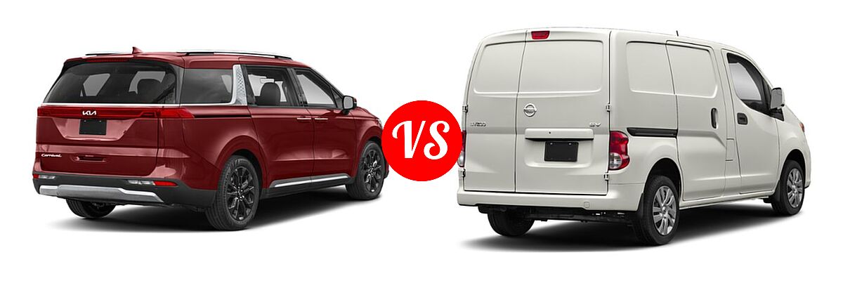 2022 Kia Cadenza Minivan SX Prestige vs. 2019 Nissan NV200 Minivan S / SV - Rear Right Comparison