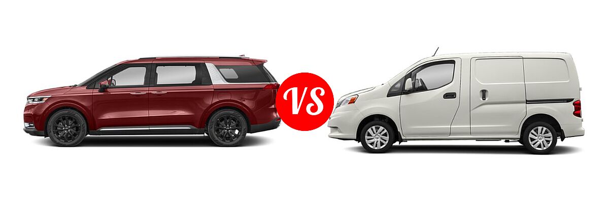 2022 Kia Cadenza Minivan SX Prestige vs. 2019 Nissan NV200 Minivan S / SV - Side Comparison
